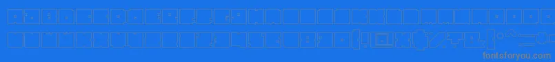 Шрифт BlockHollow – серые шрифты на синем фоне