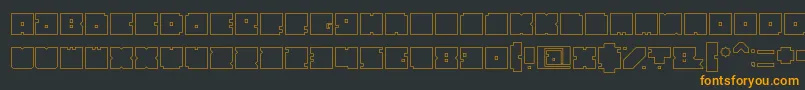 Fonte BlockHollow – fontes laranjas em um fundo preto