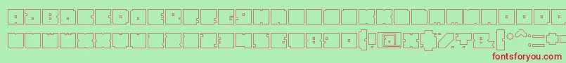 BlockHollow Font – Red Fonts on Green Background