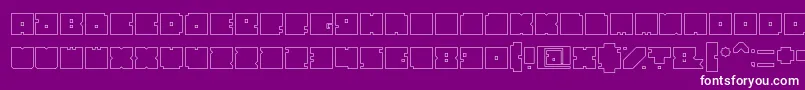 フォントBlockHollow – 紫の背景に白い文字