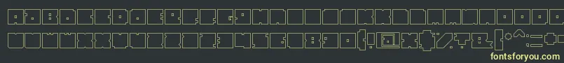 fuente BlockHollow – Fuentes Amarillas Sobre Fondo Negro
