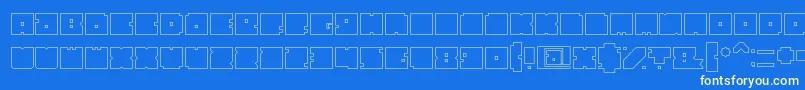 BlockHollow Font – Yellow Fonts on Blue Background