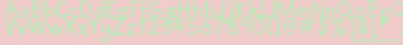 Octemberscript Font – Green Fonts on Pink Background