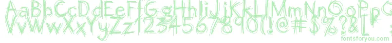 Octemberscript Font – Green Fonts on White Background