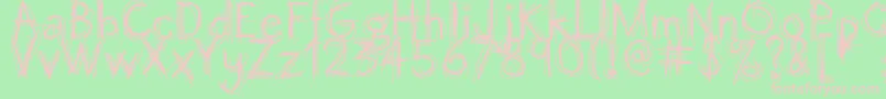 Octemberscript Font – Pink Fonts on Green Background
