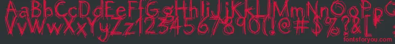 Octemberscript Font – Red Fonts on Black Background