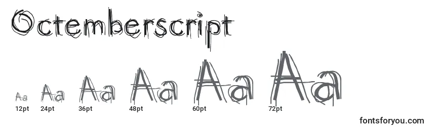 Octemberscript Font Sizes