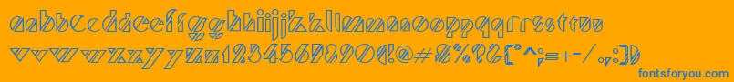 TruffletteRegular Font – Blue Fonts on Orange Background