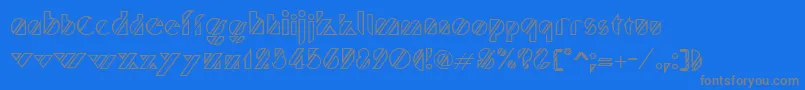 TruffletteRegular-Schriftart – Graue Schriften auf blauem Hintergrund