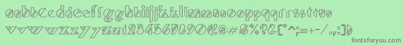 TruffletteRegular Font – Gray Fonts on Green Background