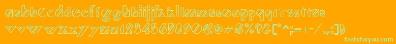 TruffletteRegular Font – Green Fonts on Orange Background