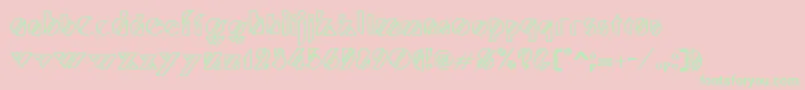 TruffletteRegular Font – Green Fonts on Pink Background