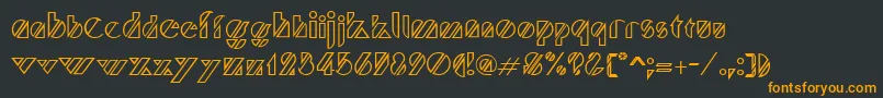 Шрифт TruffletteRegular – оранжевые шрифты на чёрном фоне