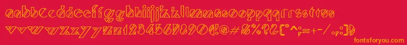 TruffletteRegular Font – Orange Fonts on Red Background