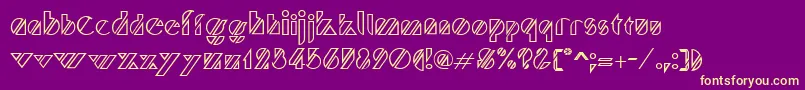 TruffletteRegular Font – Yellow Fonts on Purple Background