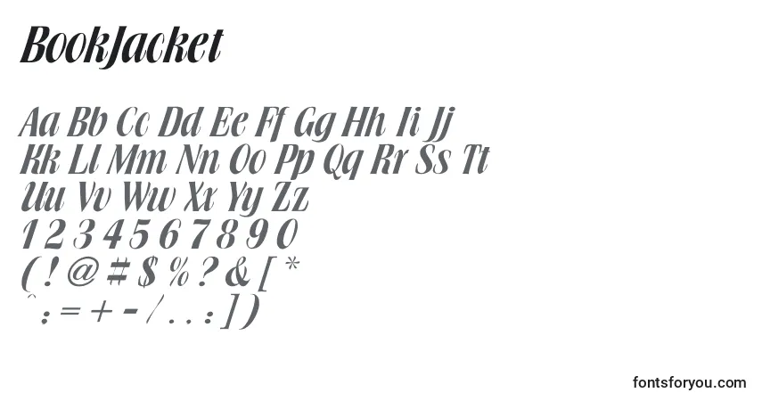 Fuente BookJacket - alfabeto, números, caracteres especiales