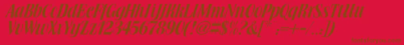 BookJacket Font – Brown Fonts on Red Background
