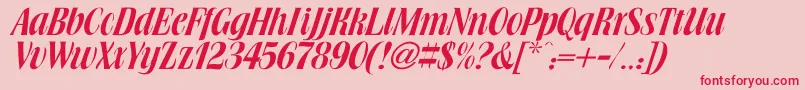 BookJacket Font – Red Fonts on Pink Background