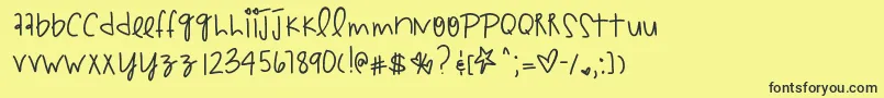 Hyperpunchpink Font – Black Fonts on Yellow Background
