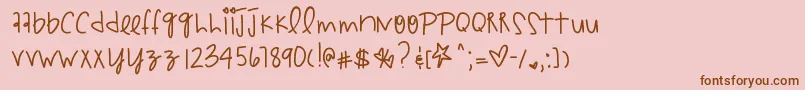 Hyperpunchpink Font – Brown Fonts on Pink Background
