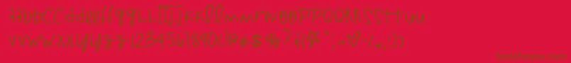 Hyperpunchpink Font – Brown Fonts on Red Background