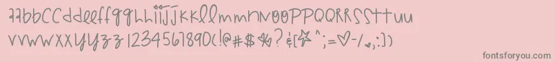 Czcionka Hyperpunchpink – szare czcionki na różowym tle