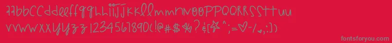 フォントHyperpunchpink – 赤い背景に灰色の文字