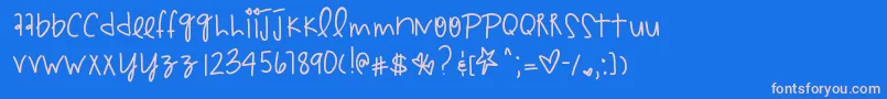 Hyperpunchpink Font – Pink Fonts on Blue Background