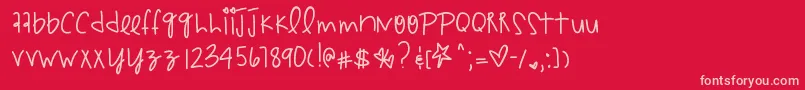 Hyperpunchpink-fontti – vaaleanpunaiset fontit punaisella taustalla