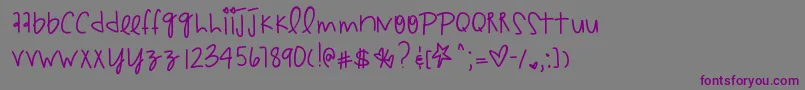 Шрифт Hyperpunchpink – фиолетовые шрифты на сером фоне