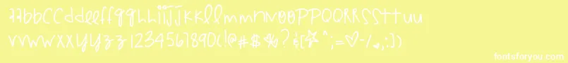 Hyperpunchpink Font – White Fonts on Yellow Background