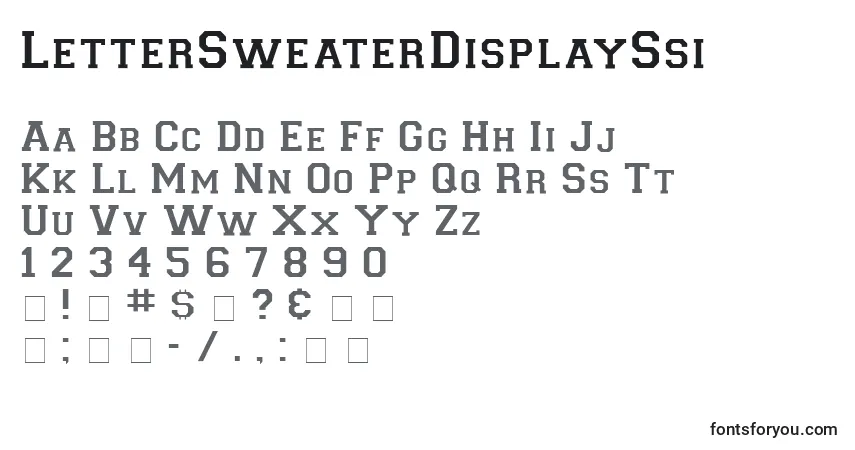 Czcionka LetterSweaterDisplaySsi – alfabet, cyfry, specjalne znaki