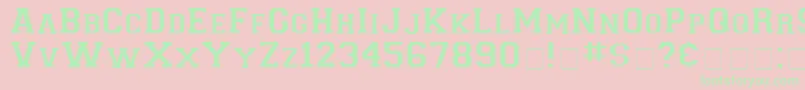 Czcionka LetterSweaterDisplaySsi – zielone czcionki na różowym tle
