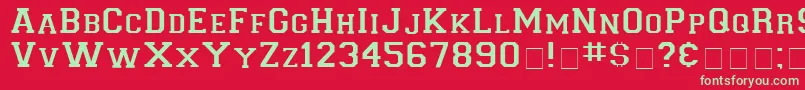LetterSweaterDisplaySsi Font – Green Fonts on Red Background