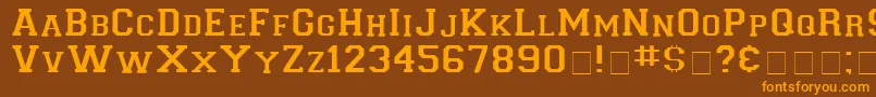 Шрифт LetterSweaterDisplaySsi – оранжевые шрифты на коричневом фоне