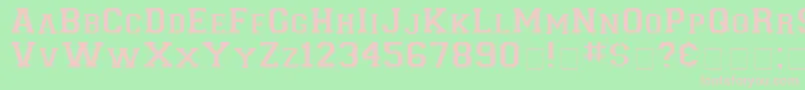 LetterSweaterDisplaySsi Font – Pink Fonts on Green Background