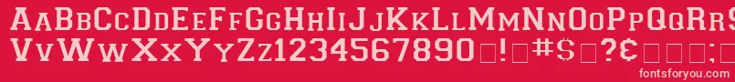 LetterSweaterDisplaySsi Font – Pink Fonts on Red Background