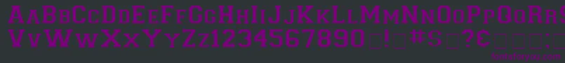 Czcionka LetterSweaterDisplaySsi – fioletowe czcionki na czarnym tle