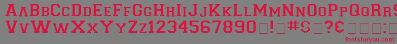 LetterSweaterDisplaySsi Font – Red Fonts on Gray Background