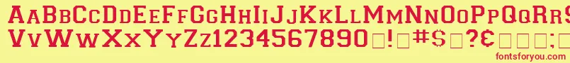 LetterSweaterDisplaySsi Font – Red Fonts on Yellow Background