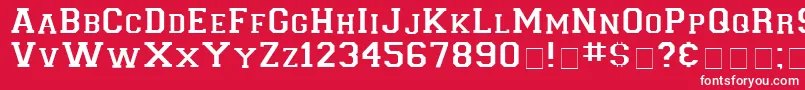 LetterSweaterDisplaySsi Font – White Fonts on Red Background