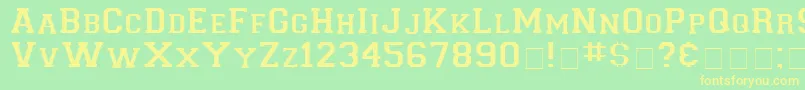 Police LetterSweaterDisplaySsi – polices jaunes sur fond vert