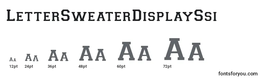 LetterSweaterDisplaySsi Font Sizes