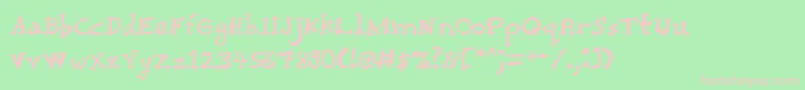Chairg Font – Pink Fonts on Green Background