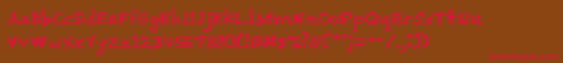 Chairg Font – Red Fonts on Brown Background