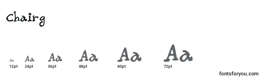 Chairg Font Sizes