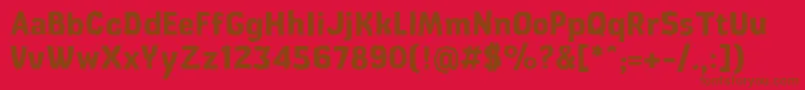 Police CardboardcatBold – polices brunes sur fond rouge
