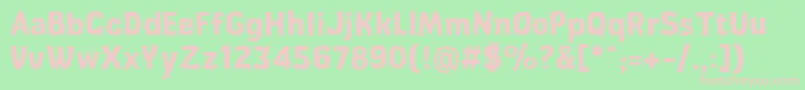 CardboardcatBold Font – Pink Fonts on Green Background