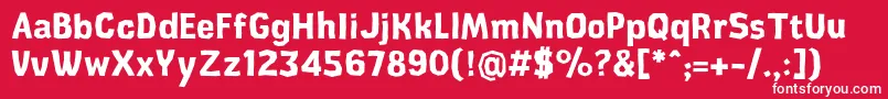 CardboardcatBold Font – White Fonts on Red Background