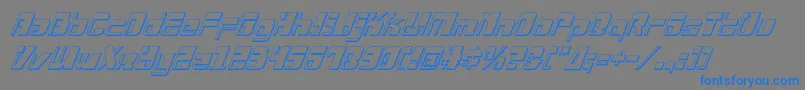 Drosselmeyer3Dital Font – Blue Fonts on Gray Background